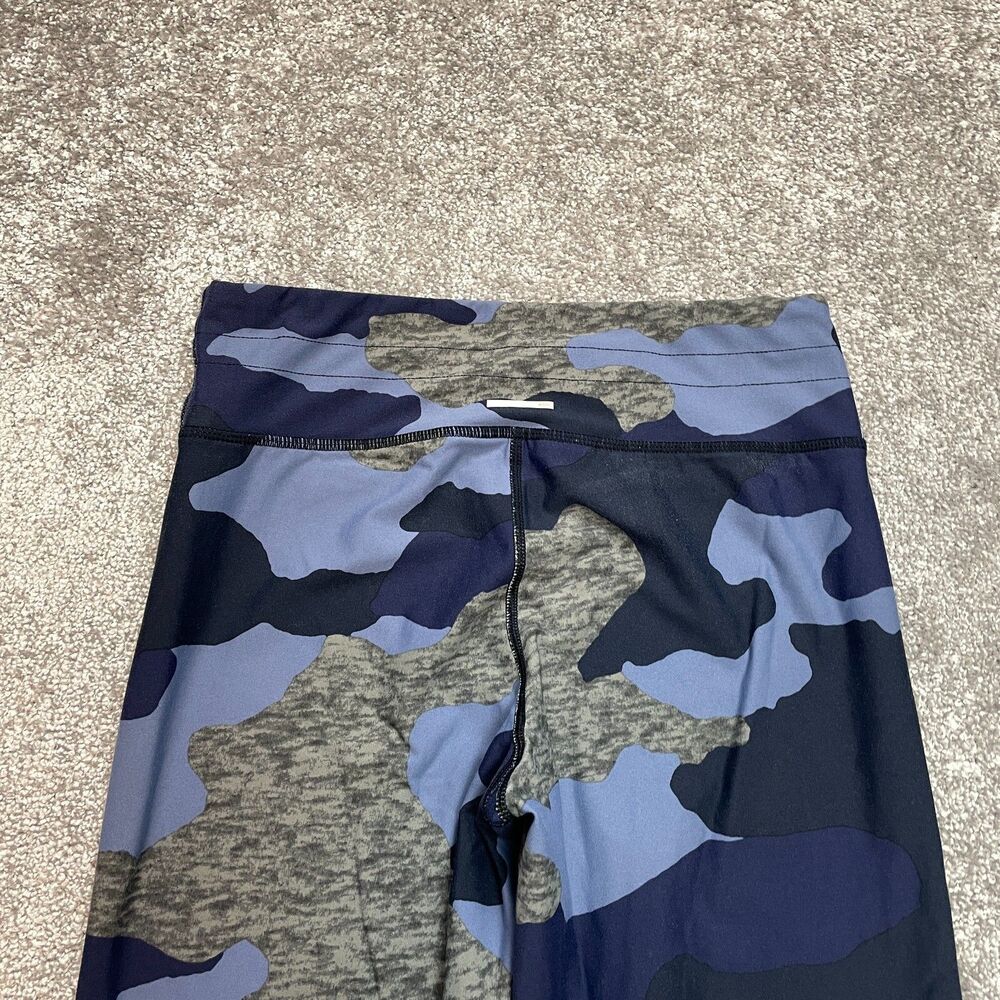 Aerie Chill Play Move Leggings Blue Camo Womens Medium Nylon Stretch Compression - Picture 10 of 13
